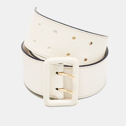 Louis Vuitton White Taurillon Leather Sun Tulle Charade Belt 75 CM - Louis Vuitton - Modalova