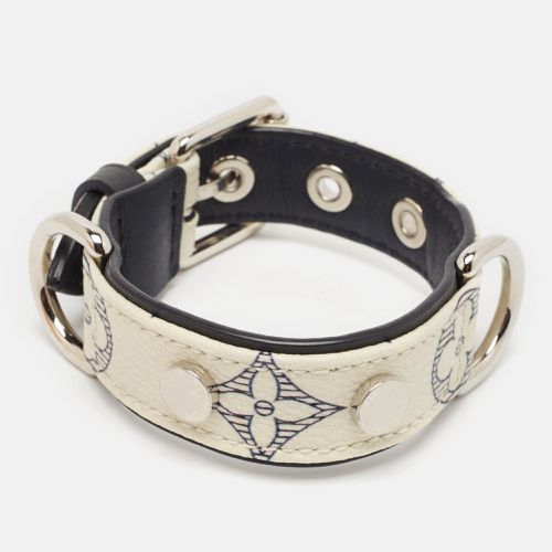 Louis Vuitton Heartbeat Chapman Brothers Flower Bron Ankle Monogram Leather Silver Tone Bracelet - Louis Vuitton - Modalova