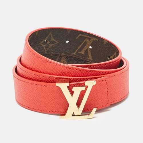 Louis Vuitton Red Monogram Canvas LV Initiales Reversible Belt 80CM - Louis Vuitton - Modalova