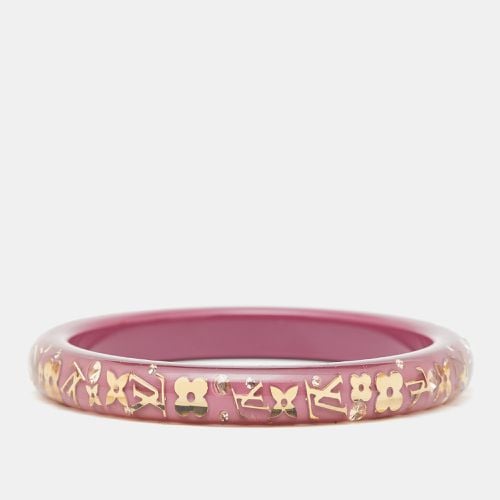 Louis Vuitton Pink Resin Crystals Gold Tone LV Inclusion Bracelet M - Louis Vuitton - Modalova