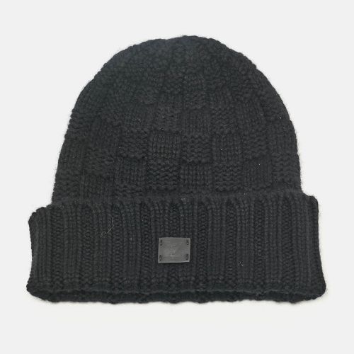 Louis Vuitton Black Wool Damier Knit Beanie - Louis Vuitton - Modalova