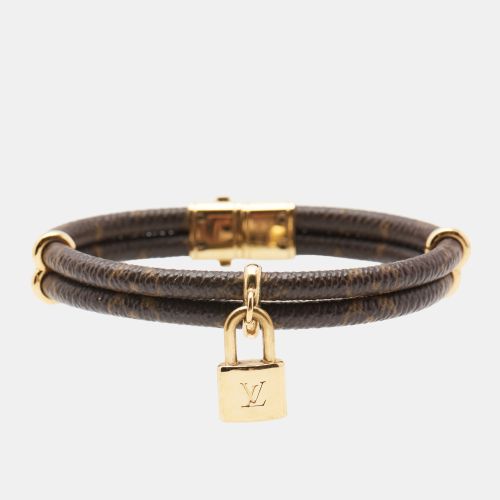 Louis Vuitton Keep It Twice Brown Monogram Canvas Gold Tone Metal Bracelet - Louis Vuitton - Modalova