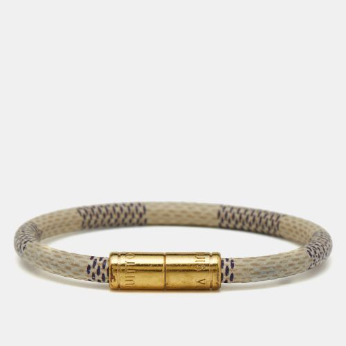 Louis Vuitton Keep It Grey Canvas Gold Tone Bracelet - Louis Vuitton - Modalova