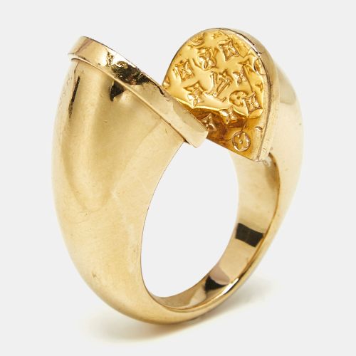 Louis Vuitton Monogram Gold Tone Ring Size 53 - Louis Vuitton - Modalova