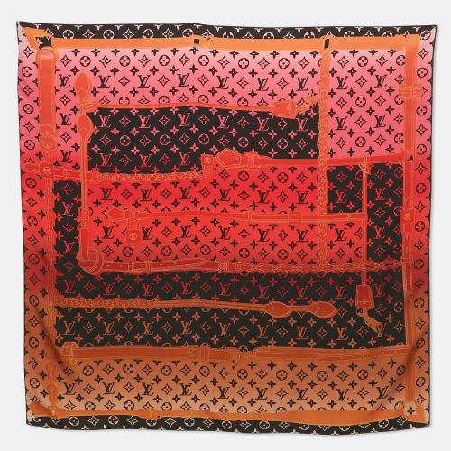 Louis Vuitton Multicolor Logo Monogram Rising Confidential Printed Silk Square Scarf - Louis Vuitton - Modalova