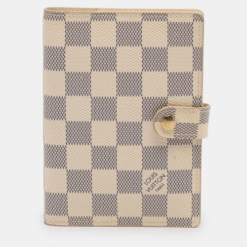 Louis Vuitton Damier Azur Canvas Customizable Small Ring Agenda Cover - Louis Vuitton - Modalova