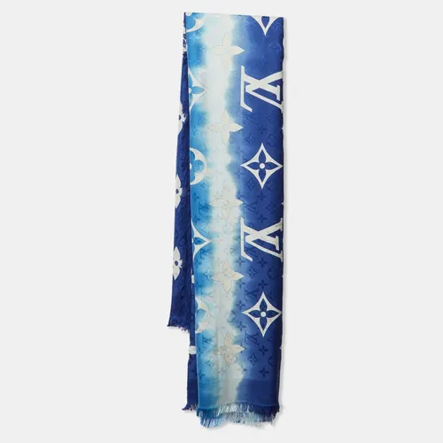 Tie-Dye Monogram Gradient Silk & Wool Shawl - Louis Vuitton - Modalova