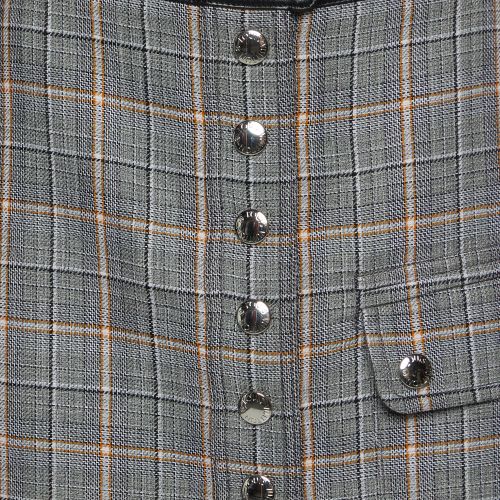 Plaid Wool Blend Buttoned Mini Skirt S - Louis Vuitton - Modalova