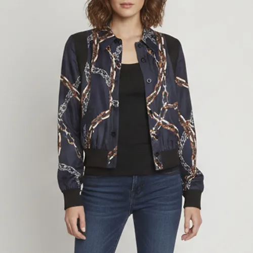 Multicolour Monogram Chain Print Silk Reversible Bomber Jacket S - Louis Vuitton - Modalova