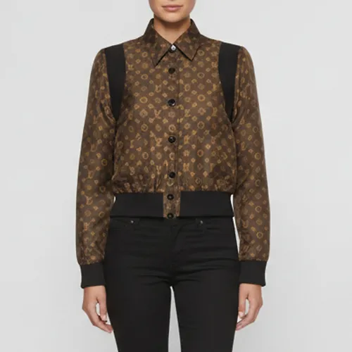 Multicolour Monogram Chain Print Silk Reversible Bomber Jacket S - Louis Vuitton - Modalova