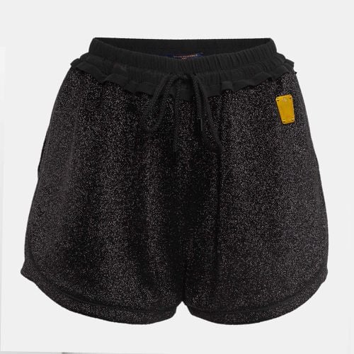 Louis Vuitton Black Lurex Knit Metallic Badge Detail Shorts L - Louis Vuitton - Modalova