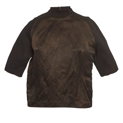 Louis Vuitton Brown Silk and Wool Blend Raglan Sleeves T-shirt S - Louis Vuitton - Modalova