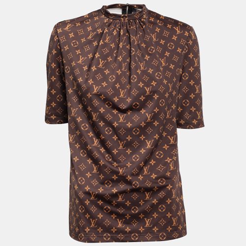 Louis Vuitton Brown Monogram Print Jersey Top S - Louis Vuitton - Modalova