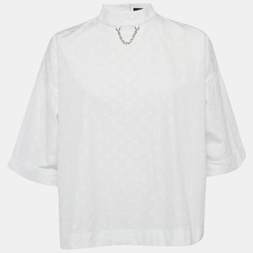 Louis Vuitton White Monogram Fil coupé Cotton Loose Fit Blouse S - Louis Vuitton - Modalova