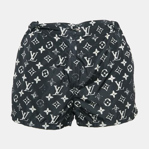 Louis Vuitton Black Stencil Effect Monogram Print Nylon Shorts M - Louis Vuitton - Modalova