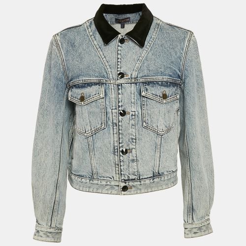 Louis Vuitton Blue Velvet Accent Denim Jacket S - Louis Vuitton - Modalova