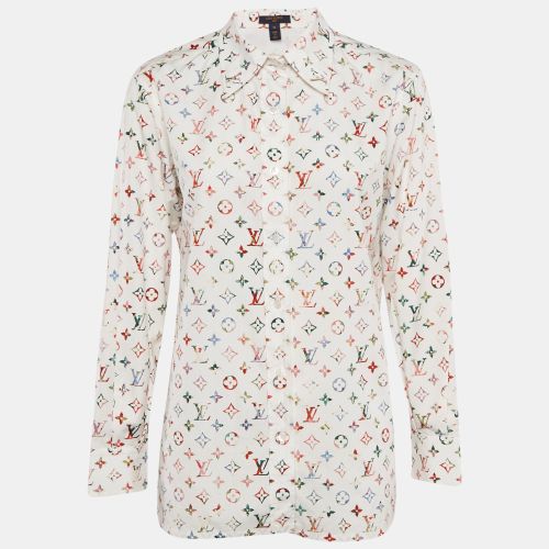 Louis Vuitton White/Multicolor LV Monogram Print Cotton Shirt S - Louis Vuitton - Modalova