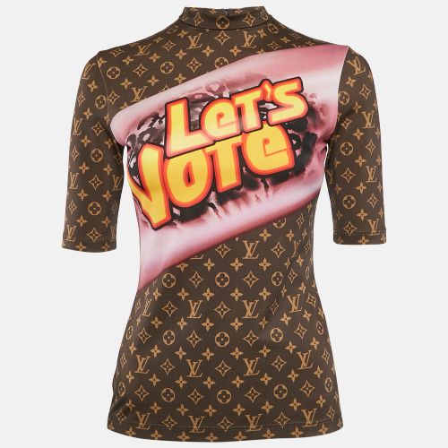 Louis Vuitton Brown Monogram Graphic Print Jersey Top XS - Louis Vuitton - Modalova