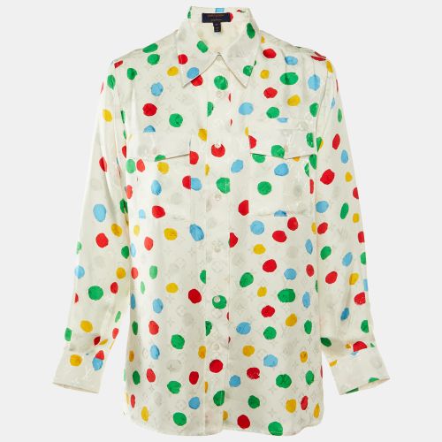 Louis Vuitton x Yayoi Kusama White Painted Dots Silk Shirt S - Louis Vuitton - Modalova