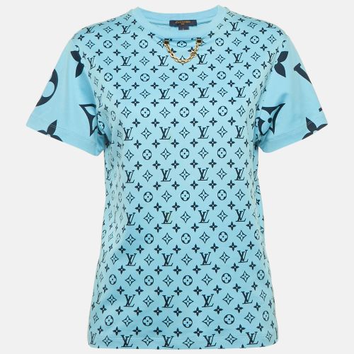 Louis Vuitton Blue Monogram Jersey Crew Neck T-Shirt S - Louis Vuitton - Modalova