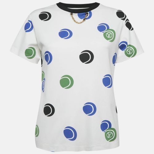 Louis Vuitton White Tennis Balls Print Jesrey T-Shirt S - Louis Vuitton - Modalova