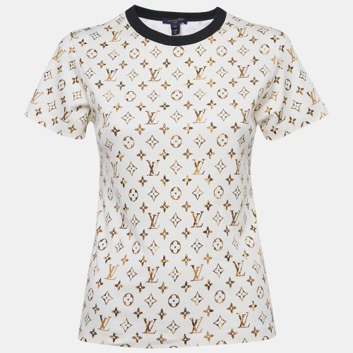 Louis Vuitton Cream Monogram Jersey Crew Neck T-Shirt XS - Louis Vuitton - Modalova