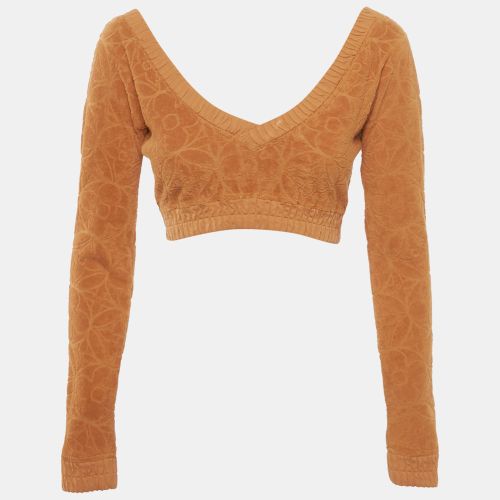 Louis Vuitton Orange Monogram Flower Towelling Crop Top S - Louis Vuitton - Modalova
