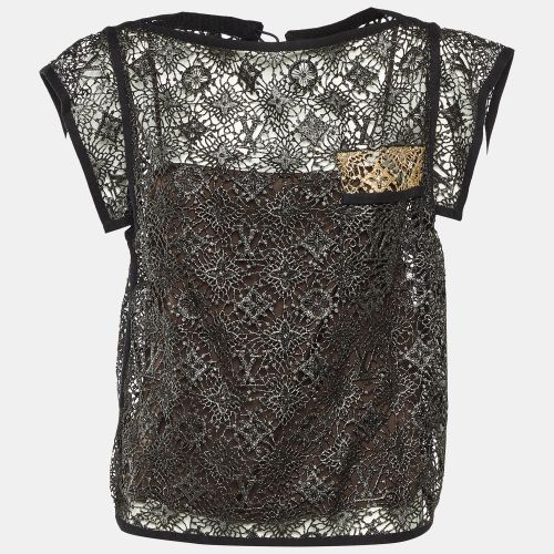 Louis Vuitton Black Metallic Lace Top M - Louis Vuitton - Modalova