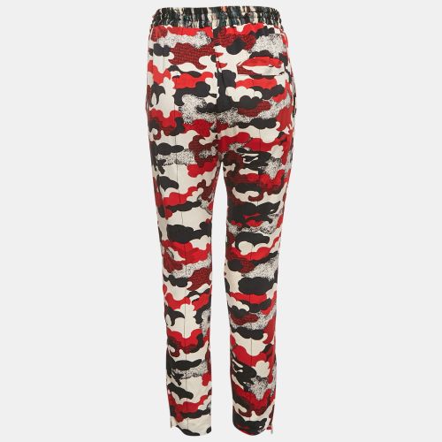 Camouflage Print Silk Drawstring Trousers S - Louis Vuitton - Modalova