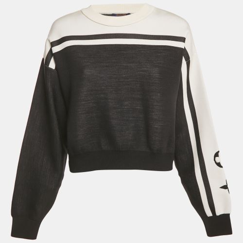 Louis Vuitton Black Knit Logo Detail Cropped Sweater M - Louis Vuitton - Modalova