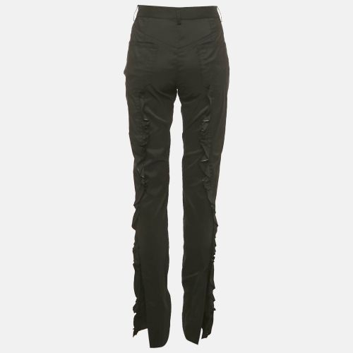 Black Crepe Ruffed Pants M - Louis Vuitton - Modalova
