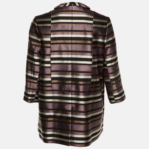 Striped Silk & Cotton Double Breasted Jacket M - Louis Vuitton - Modalova