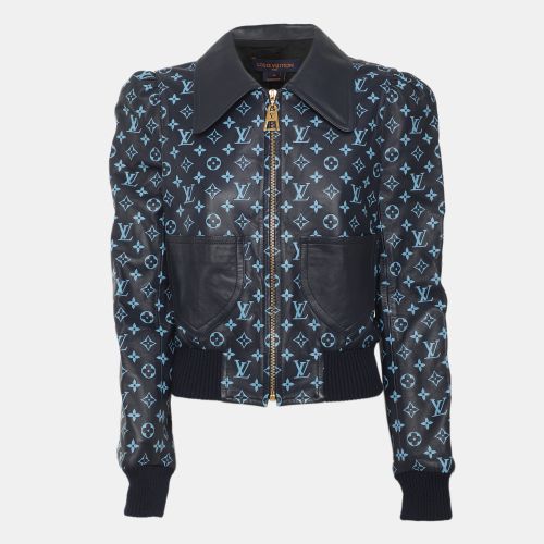 Monogram Leather Zip-Up Jacket S - Louis Vuitton - Modalova
