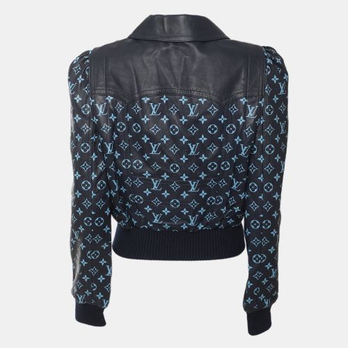 Monogram Leather Zip-Up Jacket S - Louis Vuitton - Modalova