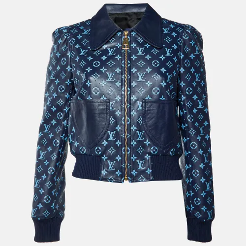 Monogram Leather Zip-Up Jacket M - Louis Vuitton - Modalova