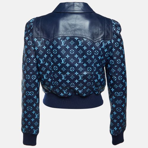 Monogram Leather Zip-Up Jacket M - Louis Vuitton - Modalova