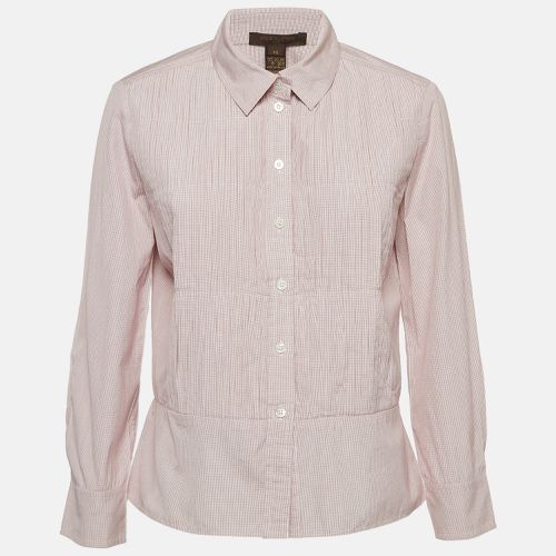 Louis Vuitton Pink Checked Poplin Pleated Shirt L - Louis Vuitton - Modalova