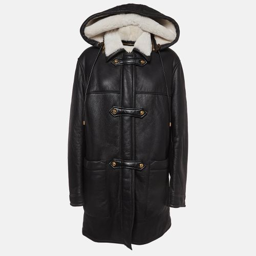 Louis Vuitton Black Shearling and Napa Leather Duffle Pea Coat M - Louis Vuitton - Modalova