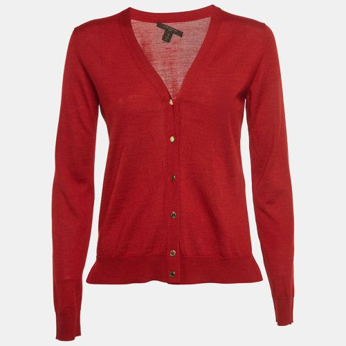 Louis Vuitton Red Cashmere and Silk Knit Button Front Cardigan S - Louis Vuitton - Modalova