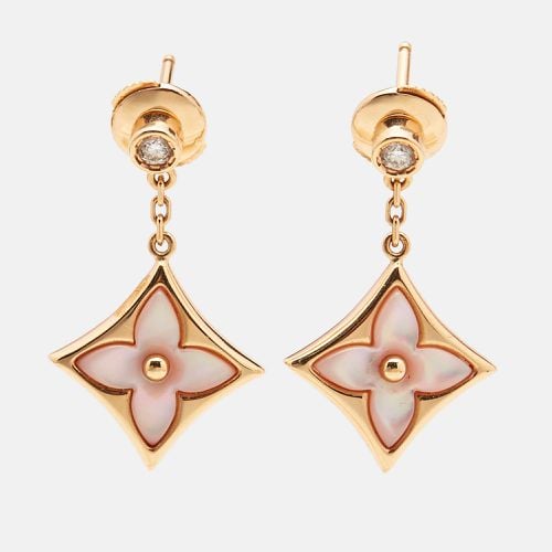 Louis Vuitton Color Blossom BB Pink Mother of Pearl Diamond 18k Rose Gold Earrings - Louis Vuitton - Modalova