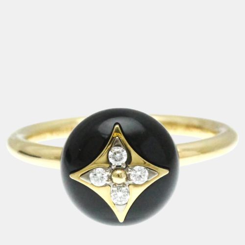 Louis Vuitton 18K Yellow Gold Diamond Onyx Color Blossom Ring Carat/0.07 - Louis Vuitton - Modalova