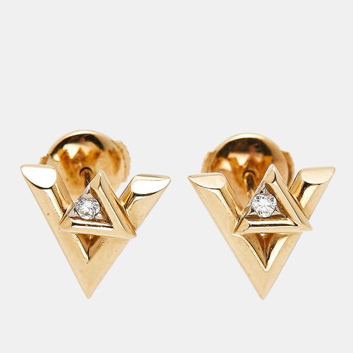 Louis Vuitton LV Volt Diamond 18k Yellow Gold Earrings - Louis Vuitton - Modalova