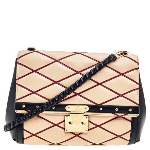 Louis Vuitton Beige/Black Leather Malletage Pochette Flap Bag - Louis Vuitton - Modalova