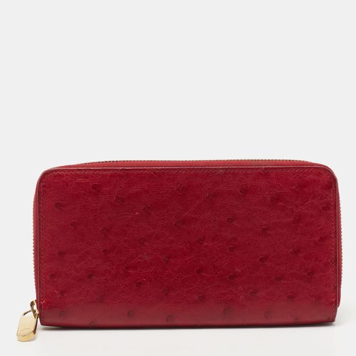 Louis Vuitton Red Ostrich Zippy Wallet - Louis Vuitton - Modalova