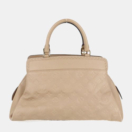 Louis Vuitton Beige Monogram Empreinte Leather Vosges Top Handle Bag - Louis Vuitton - Modalova