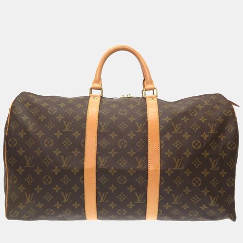 Louis Vuitton Brown Monogram Canvas Keepall 50 Duffel Bag - Louis Vuitton - Modalova