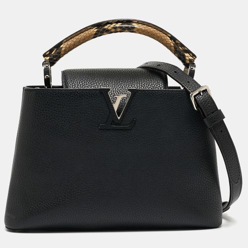 Louis Vuitton Black/Beige Taurillon Leather and Python Capucines BB Bag - Louis Vuitton - Modalova