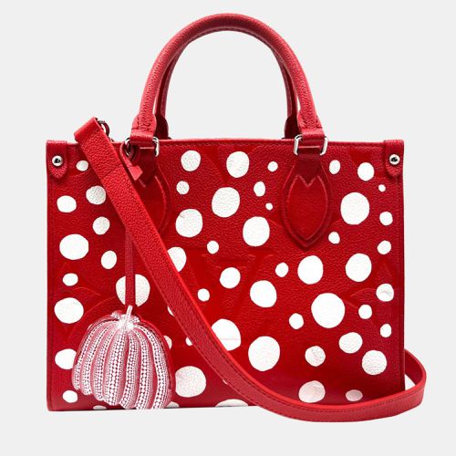 Louis Vuitton Leather Red/White LV x YK On the Go PM Tote Bag - Louis Vuitton - Modalova