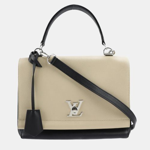 Louis Vuitton Black/Beige Leather Lockme II Shoulder Bag - Louis Vuitton - Modalova