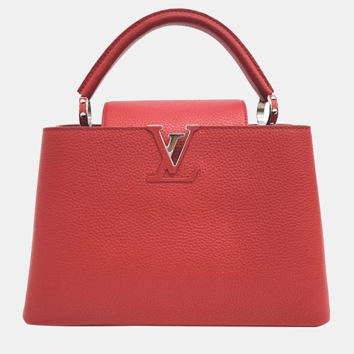 Louis Vuitton Red Leather Capucines MM Top Handle Bag - Louis Vuitton - Modalova